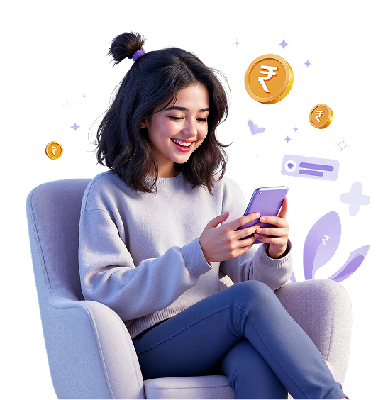 Woman using TrustEX app on her phone